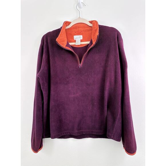 HORNY TOAD 1/4 Zip Fleece Jacket Sz XL Burgundy Orange Daphne Pullover Gorpcore - Picture 5 of 9